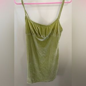 Velvet Lime Green Mini Dress from Lillie & Mia